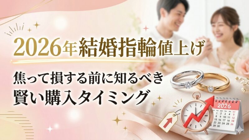 2026年結婚指輪値上げ｜焦って損する前に知るべき賢い購入タイミング